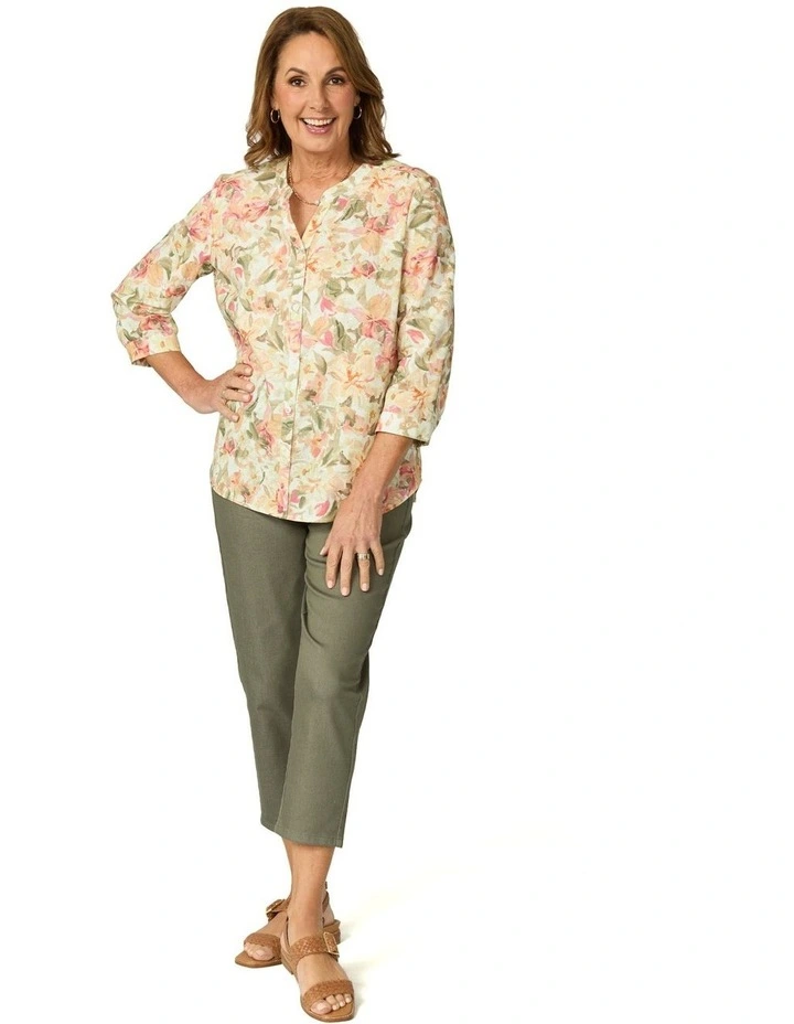 Bianca Collarless 3/4 Slv Shirt image 4