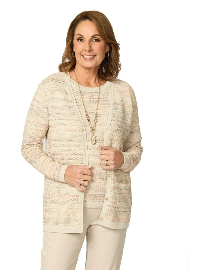 Mavis Textured Button Cardigan image 1