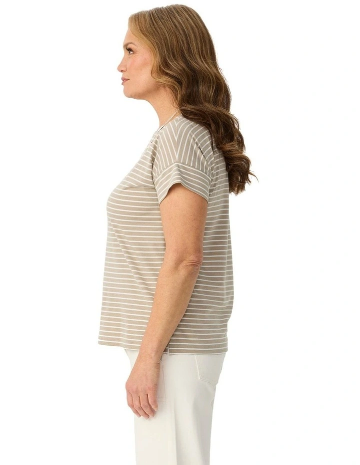 Pebble Stripe S/slv Tee image 3