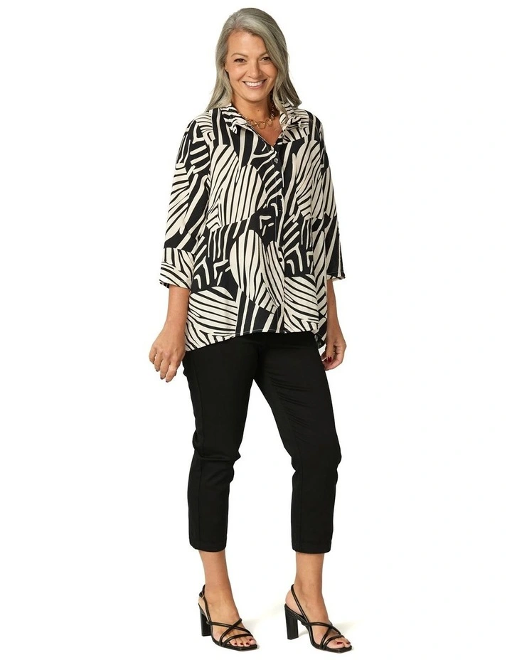 TAHARA 3/4 SLV ZIP BACK SHIRT image 4