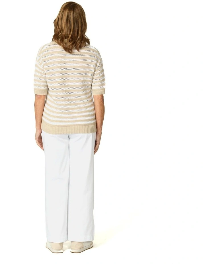 Port Fairy Stripe Elbow Slv Polo image 2