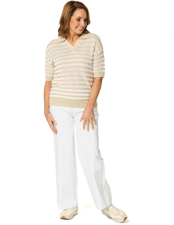 Port Fairy Stripe Elbow Slv Polo image 4