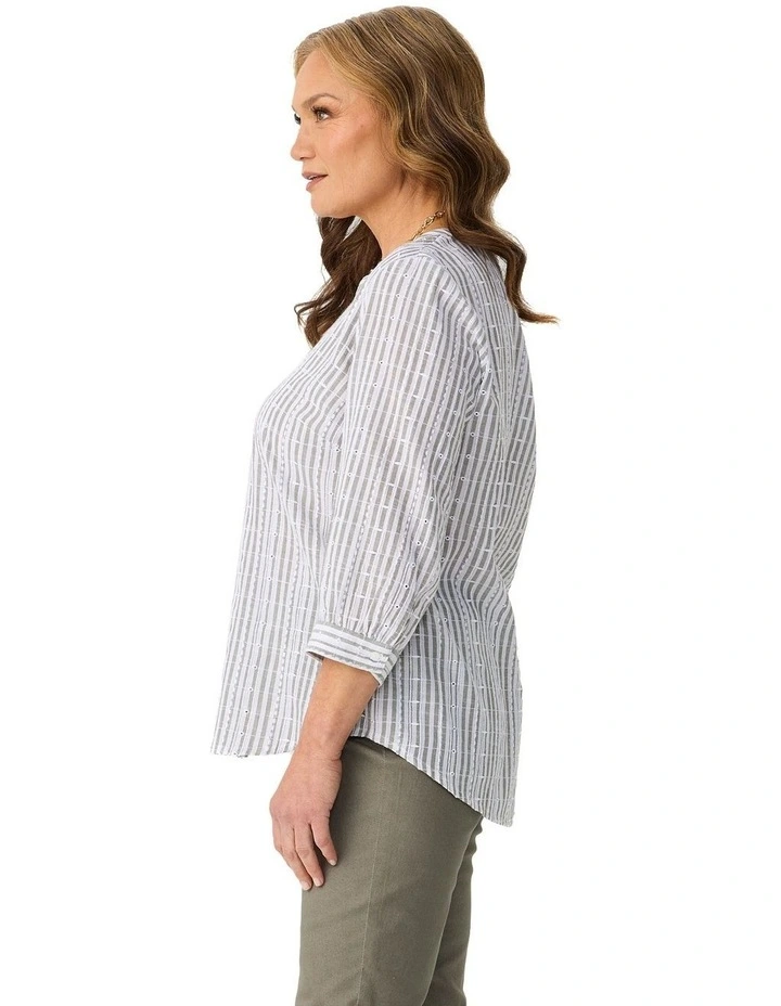 Mondello Stripe 3/4 Slv Shirt image 3