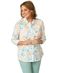 Eden 3/4 Sleeve Print Shirt