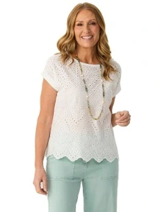 Adeline Broderie S/s T-top