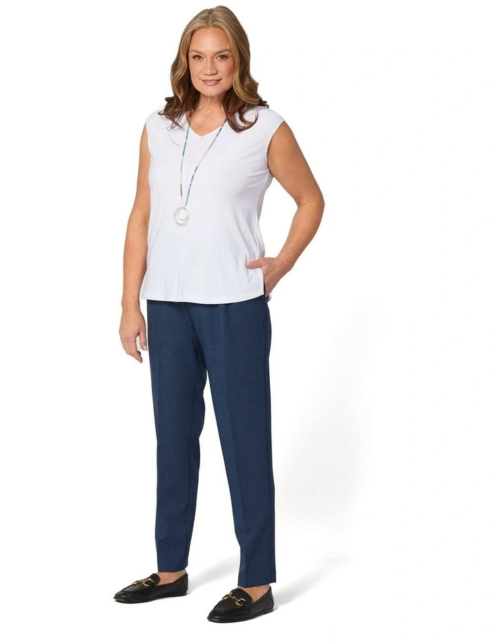 Reserve Plain Pull On Pant in Blue image 4