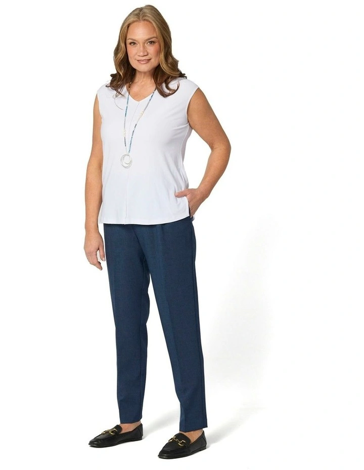 Reserve Plain Pull On Pant in Blue image 4