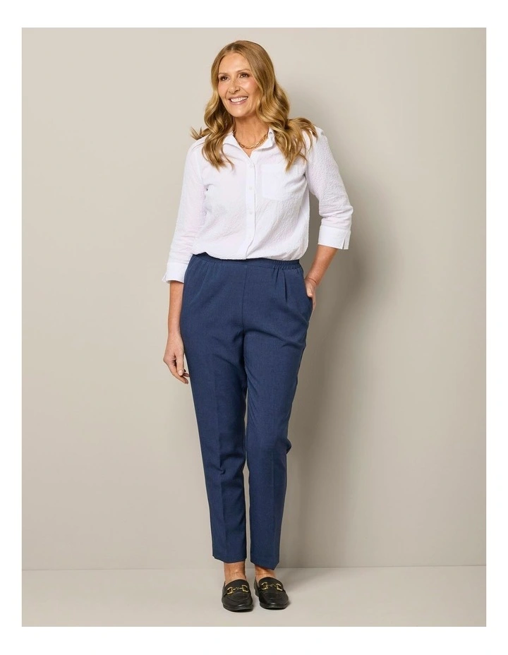 Reserve Plain Pull On Pant in Blue image 5
