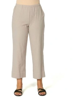 Cable Beach Relaxed Capri Pant in Silver