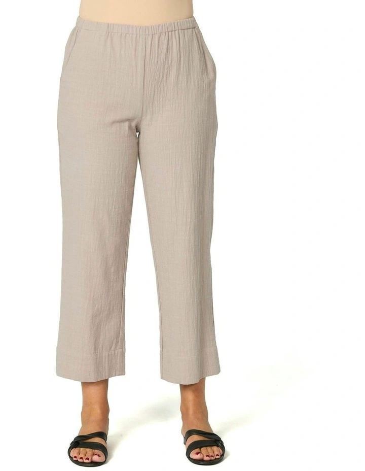 Cable Beach Relaxed Capri Pant in Silver image 1