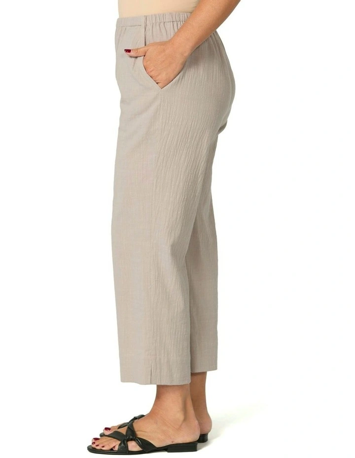 Cable Beach Relaxed Capri Pant in Silver image 3