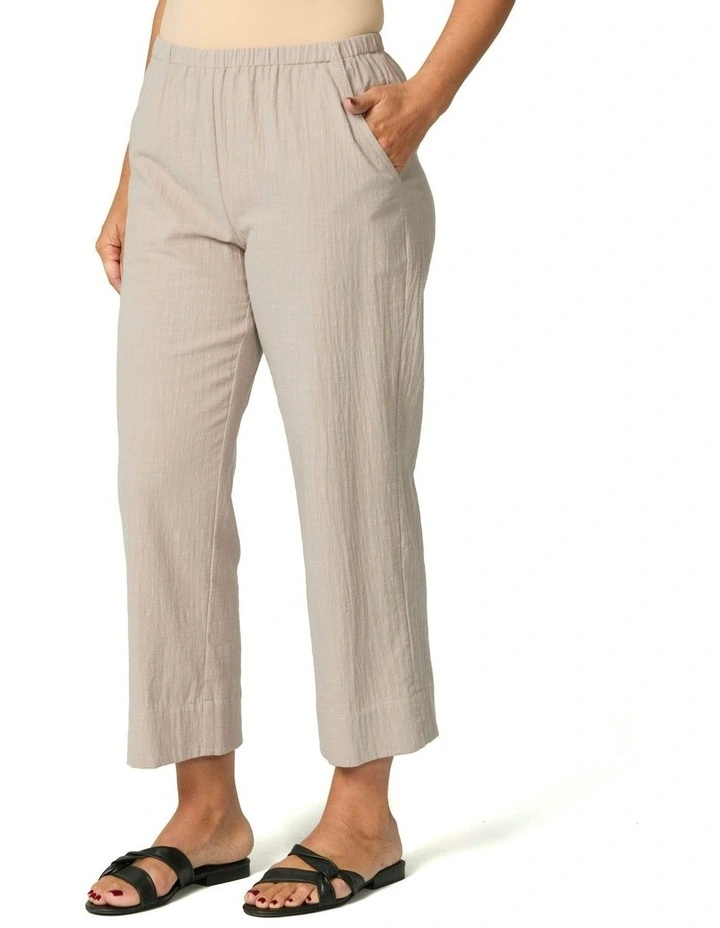 Cable Beach Relaxed Capri Pant in Silver image 4