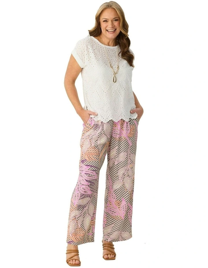 Summer Essence Pull On Pant in Multi image 4