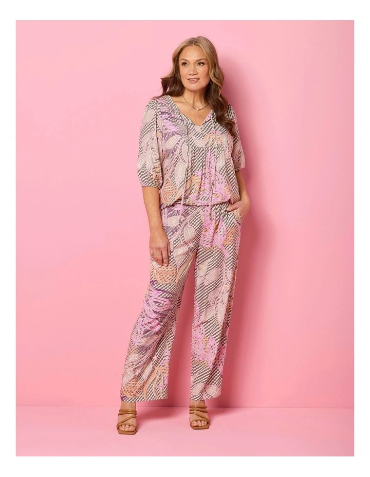 Summer Essence Pull On Pant in Multi image 5