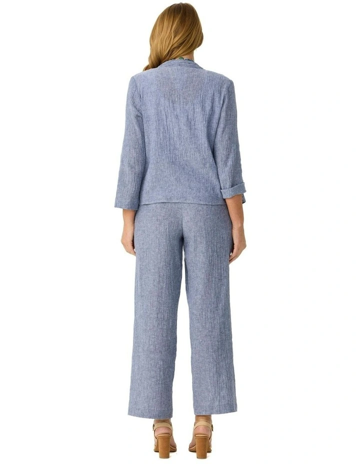 Lumina Wide Leg Pull On Pant in Blue image 2