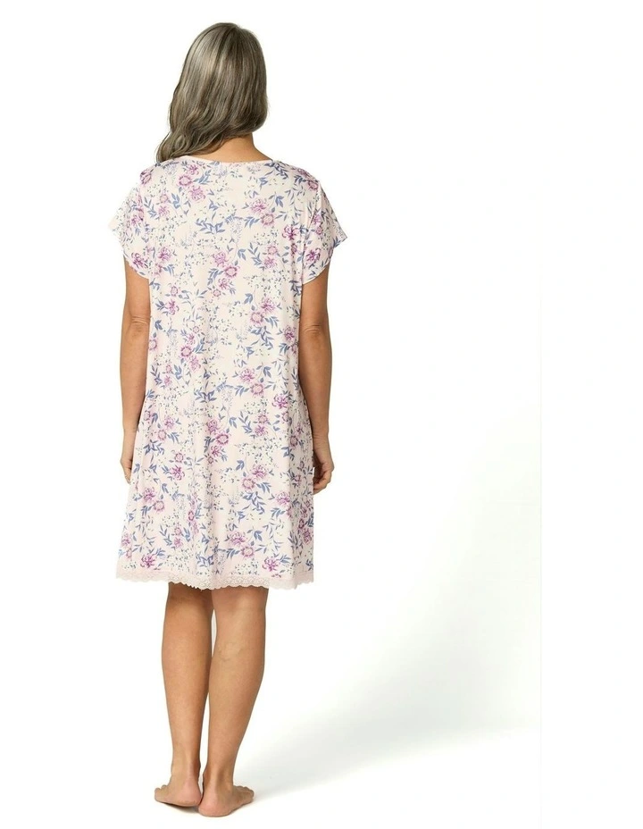 Loretta Short Sleeve Nighty in Multi image 2