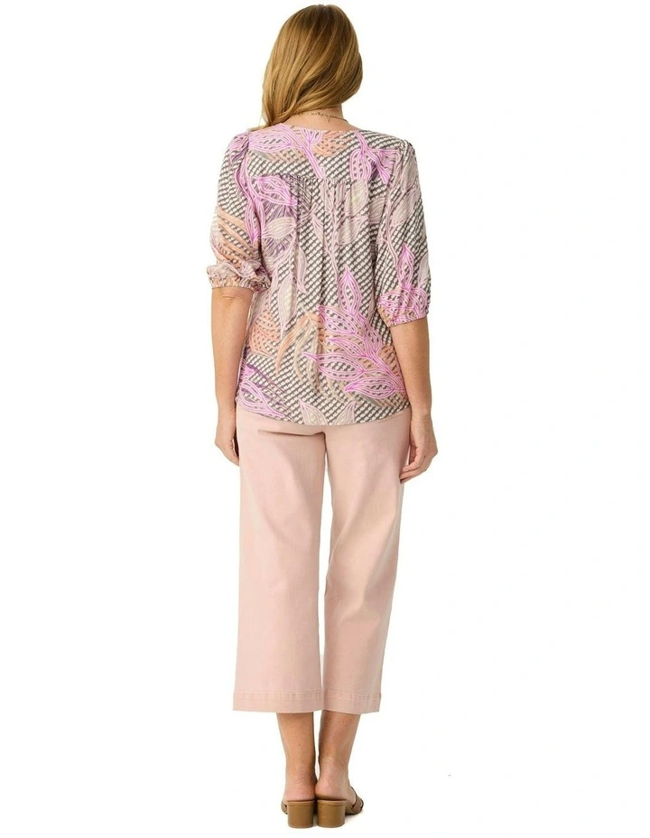 Summer Essence 3/4 Sleeve Blouse in Multi image 2