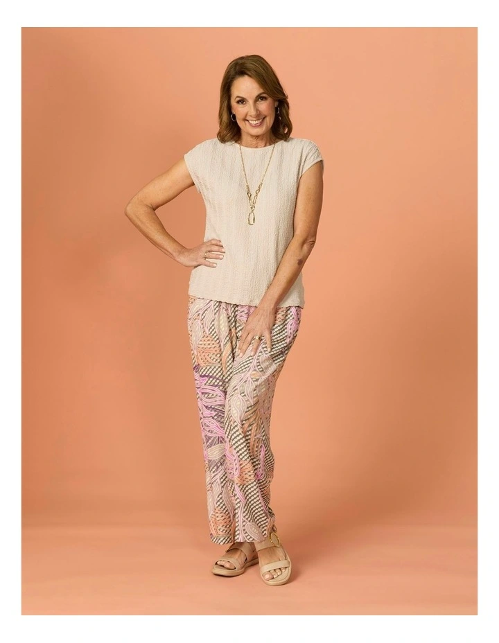 Rose Textured Knit Shell Top Oyster image 5