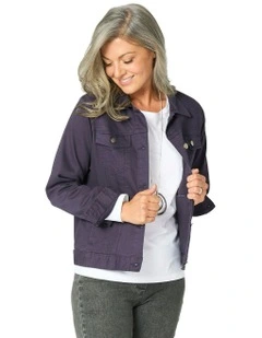 Collared Suzy Jacket in Purple