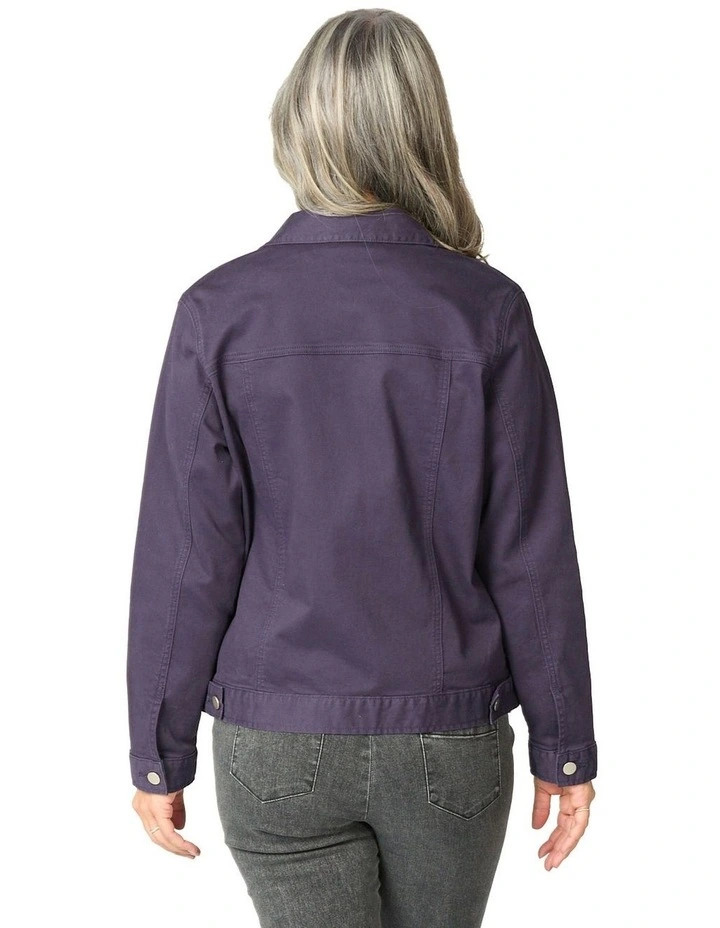 Collared Suzy Jacket in Purple image 2