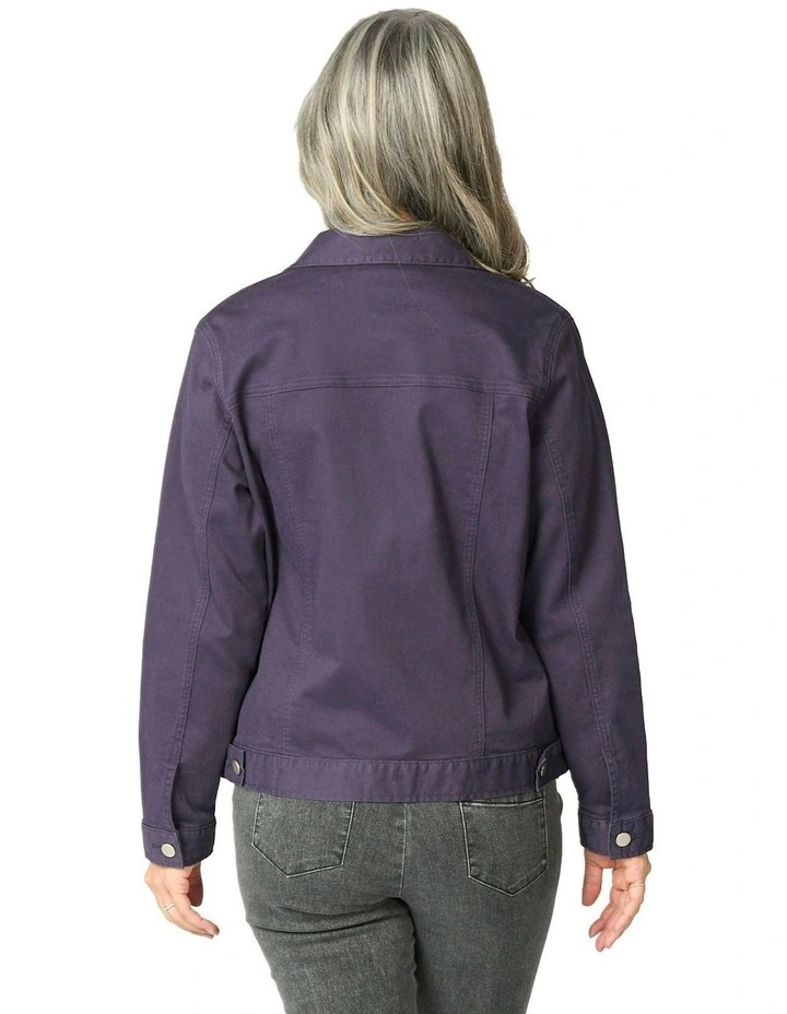 Collared Suzy Jacket in Purple image 2