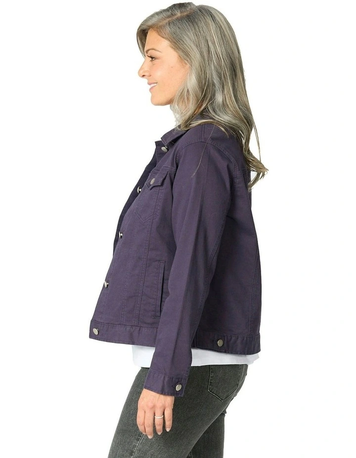 Collared Suzy Jacket in Purple image 3