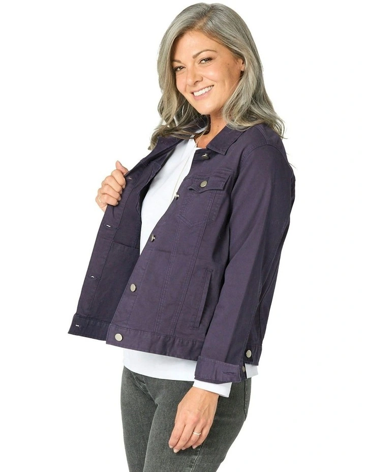 Collared Suzy Jacket in Purple image 5