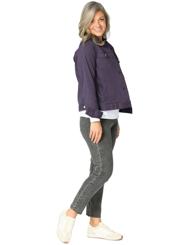 Collared Suzy Jacket in Purple image 6