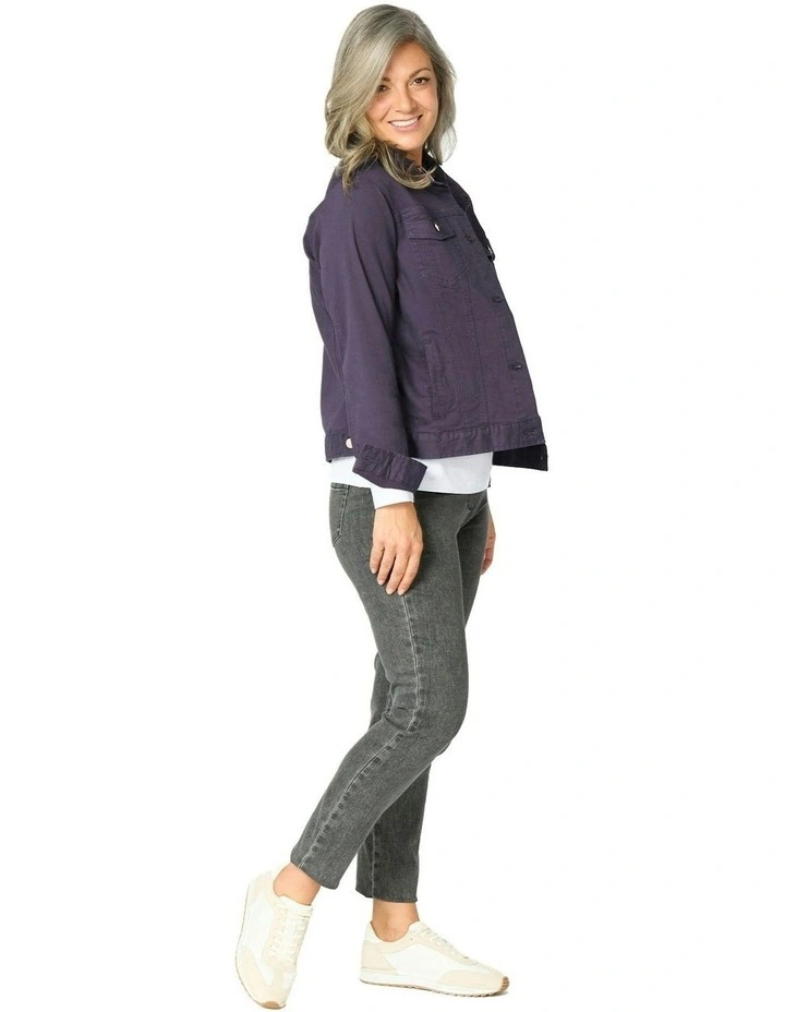 Collared Suzy Jacket in Purple image 6