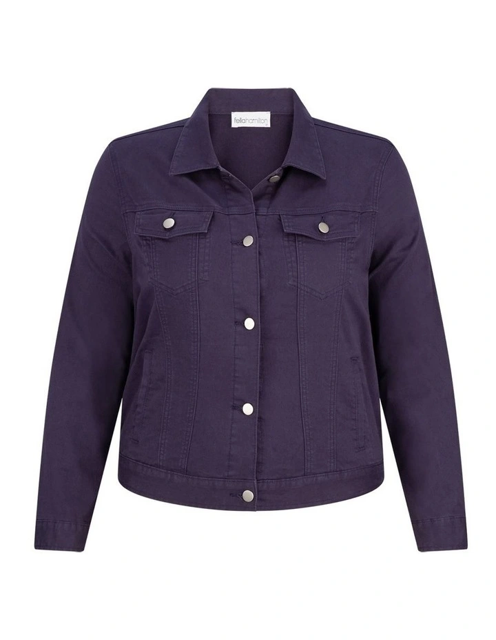 Collared Suzy Jacket in Purple image 7