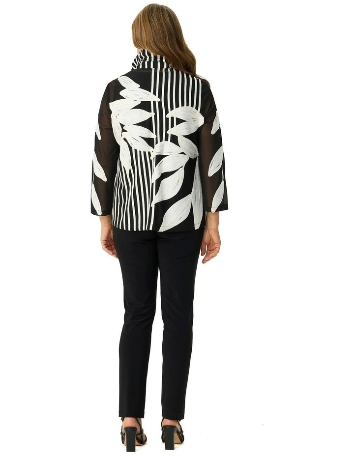 Xander Mesh Button Up Jacket in Multi image 2