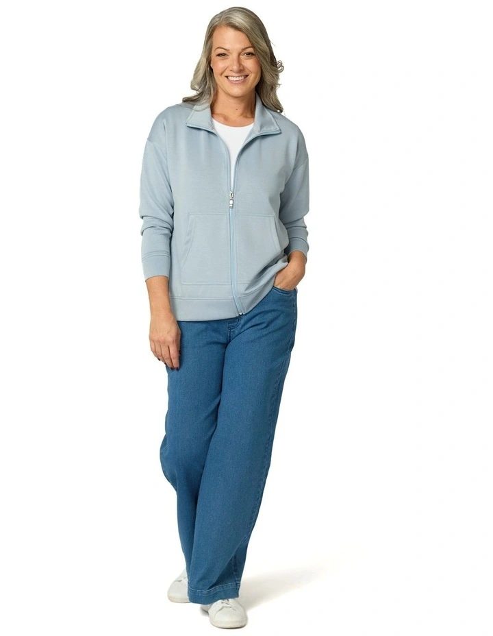 Zen Zip Up Jacket in Blue image 6