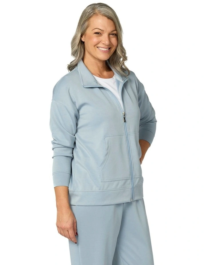 Zen Zip Up Jacket in Blue image 7