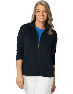Zen Zip Up Jacket in Blue