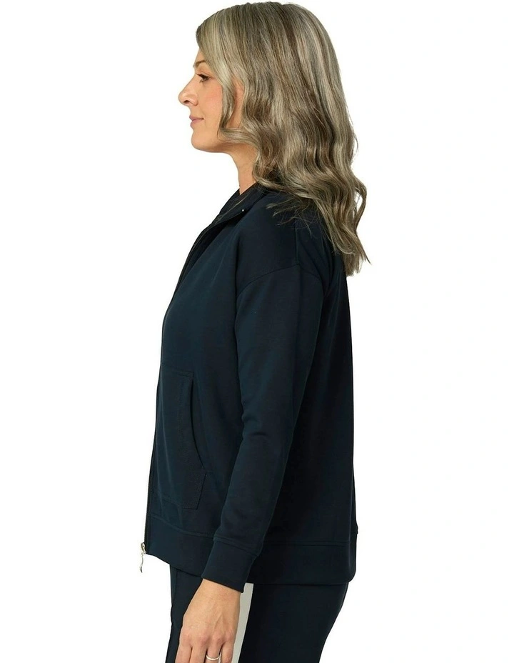 Zen Zip Up Jacket in Blue image 3