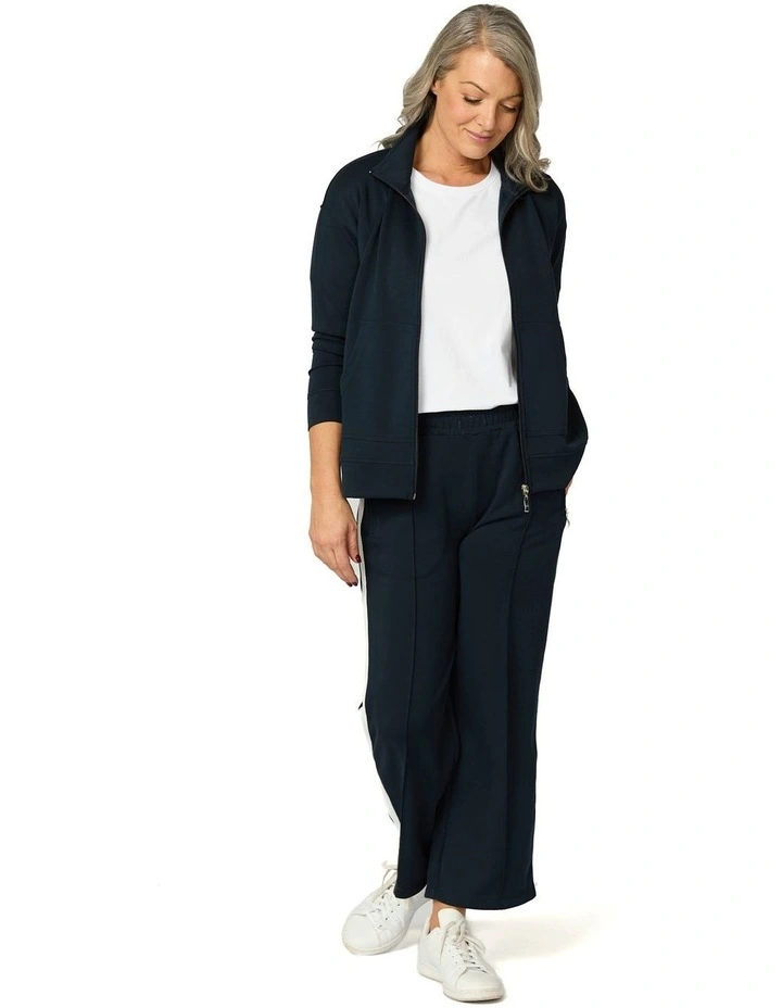 Zen Zip Up Jacket in Blue image 4