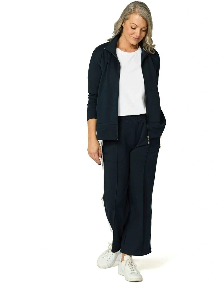 Zen Zip Up Jacket in Blue image 4