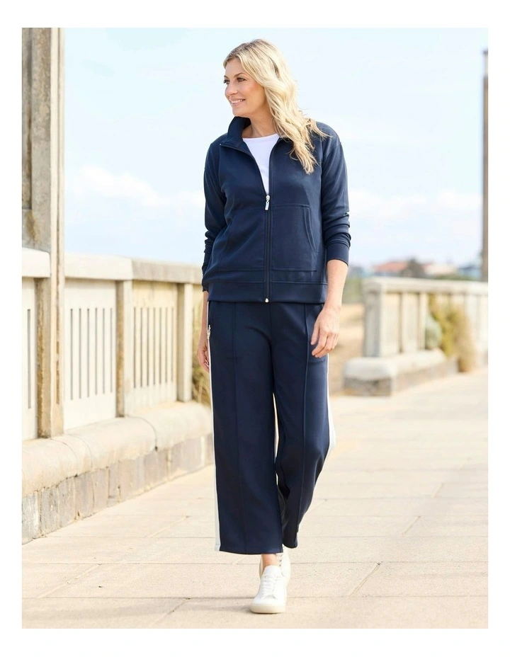 Zen Zip Up Jacket in Blue image 5