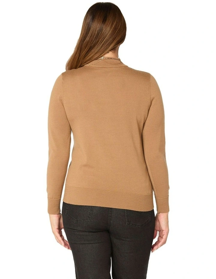 Viola Turtle Neck Sweater in Brown image 2