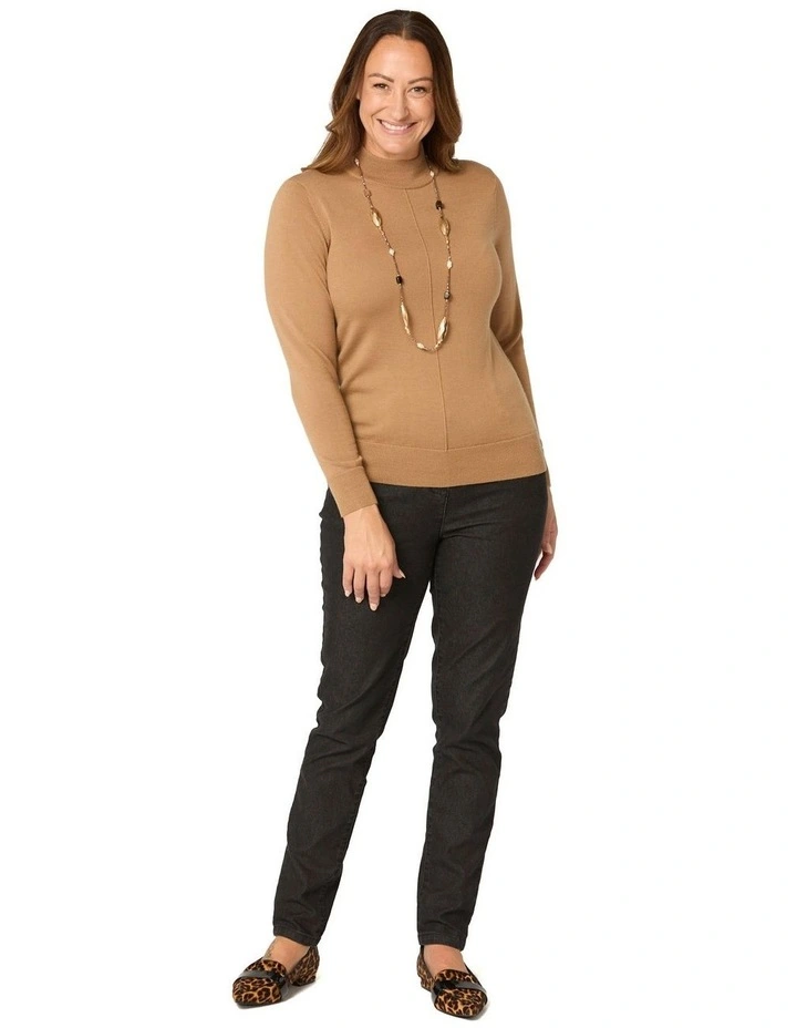 Viola Turtle Neck Sweater in Brown image 4