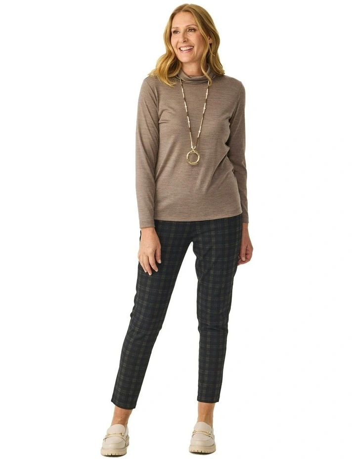 Hedrena Skivvy Long Sleeve Top in Brown image 4