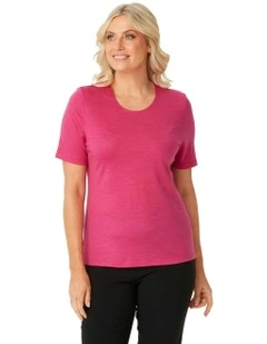 Hedrena Classic Short Sleeve Tee in Pink