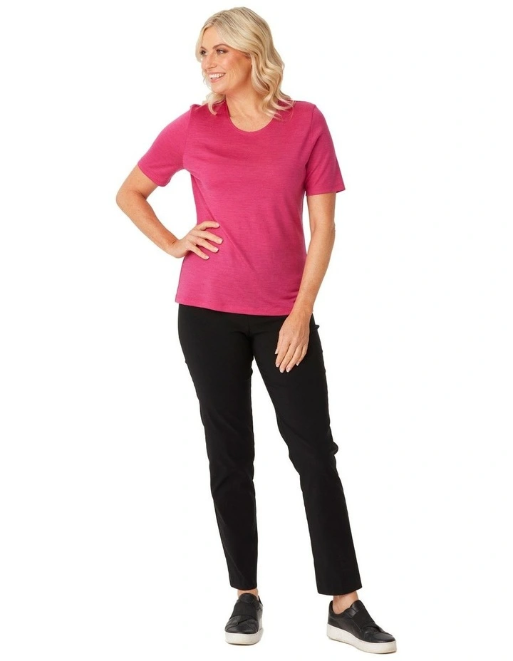 Hedrena Classic Short Sleeve Tee in Pink image 4