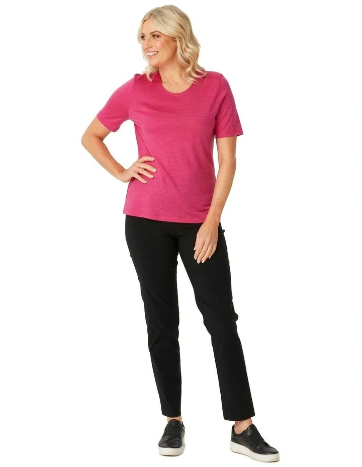 Hedrena Classic Short Sleeve Tee in Pink image 4