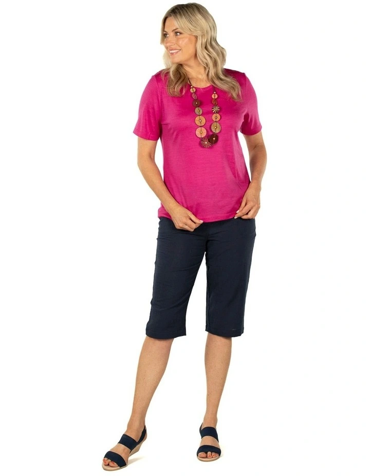 Hedrena Classic Short Sleeve Tee in Pink image 5
