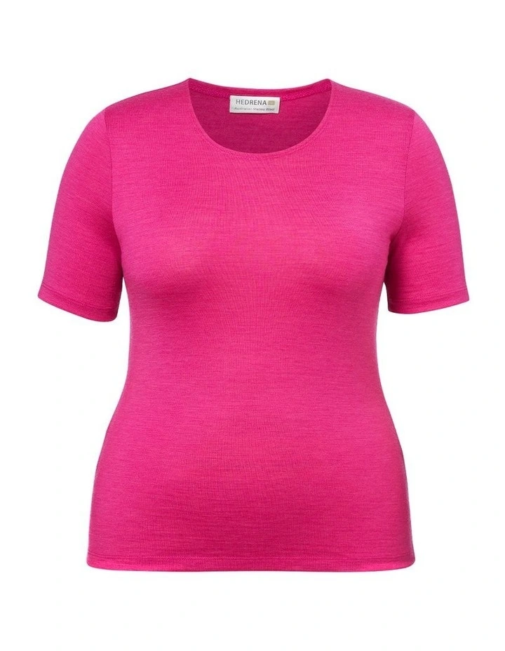 Hedrena Classic Short Sleeve Tee in Pink image 7
