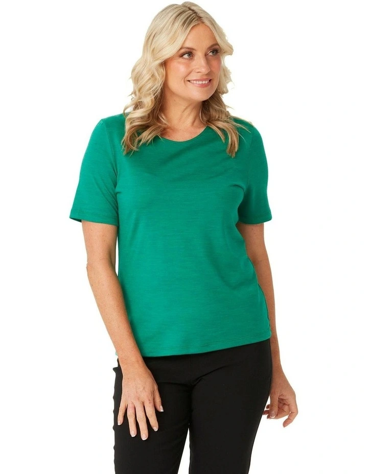 Hedrena Classic Short Sleeve Tee in Green image 1