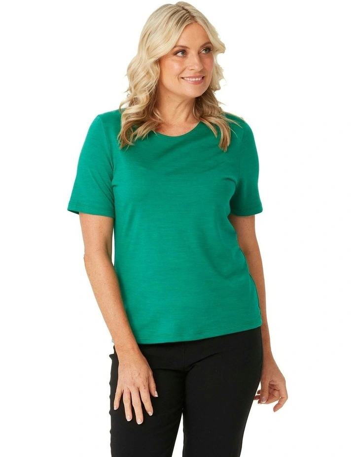 Hedrena Classic Short Sleeve Tee in Green image 1