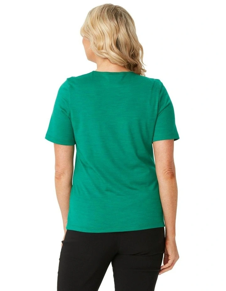 Hedrena Classic Short Sleeve Tee in Green image 2