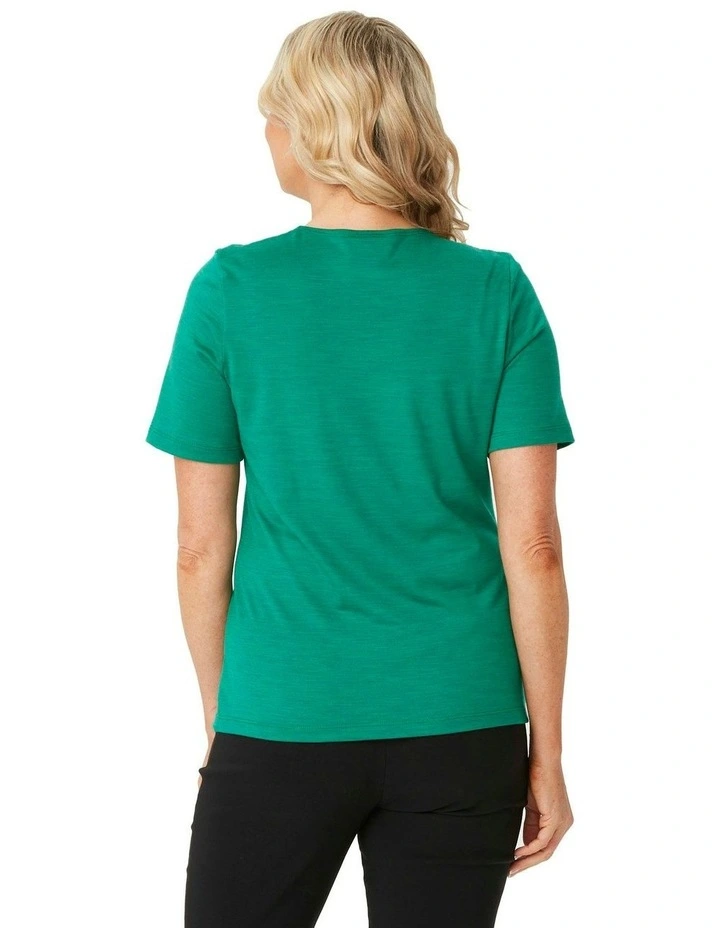 Hedrena Classic Short Sleeve Tee in Green image 2